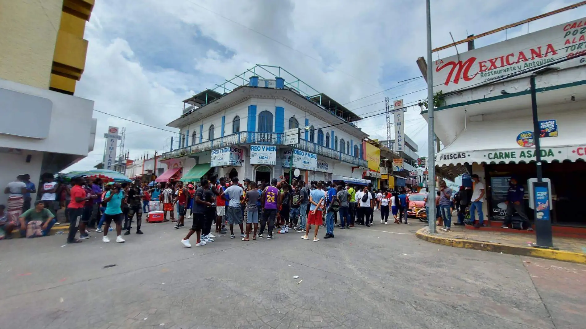 migrantes se manifiestan en el centro 2